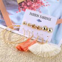 Load image into Gallery viewer, 2020 Vintage Pearl Twist Big Circle Earrings Set for Women Fashion Geometric Imitation Pearl Crystal Earrings Jewelry
