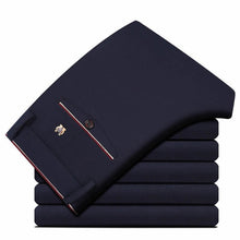 Load image into Gallery viewer, 2019 Suit Pants Fashion Elegant Mens Dress Pants Solid Color Straight Long Trousers Men's Slim Fit Formal Trousers Black
