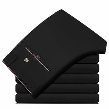 Load image into Gallery viewer, 2019 Suit Pants Fashion Elegant Mens Dress Pants Solid Color Straight Long Trousers Men's Slim Fit Formal Trousers Black

