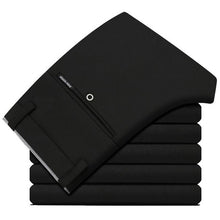 Load image into Gallery viewer, 2019 Suit Pants Fashion Elegant Mens Dress Pants Solid Color Straight Long Trousers Men's Slim Fit Formal Trousers Black

