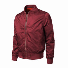 Load image into Gallery viewer, Men's Bomber Jacket Zipper Solid Male Casual windbreaker Jackets Slim Fit Pilot Coat Men Clothes Plus Size 4XL Fashion Outerwear
