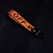 Load image into Gallery viewer, Off White Ribbon Keychain Women Phone Case Wallet Key Chain Porte Clef For Bag Key ring Llaveros Mujer Sleutelhanger Chaveiro
