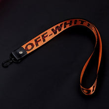 Load image into Gallery viewer, Off White Ribbon Keychain Women Phone Case Wallet Key Chain Porte Clef For Bag Key ring Llaveros Mujer Sleutelhanger Chaveiro
