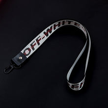 Load image into Gallery viewer, Off White Ribbon Keychain Women Phone Case Wallet Key Chain Porte Clef For Bag Key ring Llaveros Mujer Sleutelhanger Chaveiro
