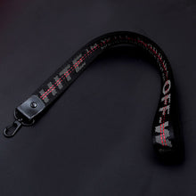 Load image into Gallery viewer, Off White Ribbon Keychain Women Phone Case Wallet Key Chain Porte Clef For Bag Key ring Llaveros Mujer Sleutelhanger Chaveiro
