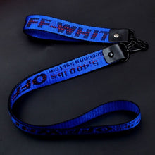 Load image into Gallery viewer, Off White Ribbon Keychain Women Phone Case Wallet Key Chain Porte Clef For Bag Key ring Llaveros Mujer Sleutelhanger Chaveiro
