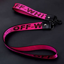 Load image into Gallery viewer, Off White Ribbon Keychain Women Phone Case Wallet Key Chain Porte Clef For Bag Key ring Llaveros Mujer Sleutelhanger Chaveiro
