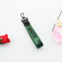 Load image into Gallery viewer, Off White Ribbon Keychain Women Phone Case Wallet Key Chain Porte Clef For Bag Key ring Llaveros Mujer Sleutelhanger Chaveiro
