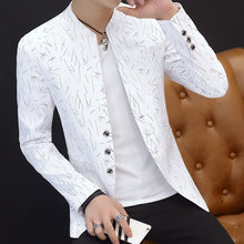 Load image into Gallery viewer, HO 2020 Men 's casual collar collar blazers youth handsome trend Slim print blazers   5XL   6XL
