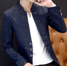 Load image into Gallery viewer, HO 2020 Men 's casual collar collar blazers youth handsome trend Slim print blazers   5XL   6XL
