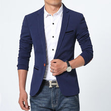 Load image into Gallery viewer, FGKKS New Arrival Luxury Men Blazer New Spring Fashion Brand Slim Fit Men Suit Terno Masculino Blazers Men
