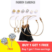 Load image into Gallery viewer, 17KM Vintage Tassel Acrylic Earrings For Women Bohemian Earrings Set Big Dangle Drop Earring 2020 Brincos Female Fashion Jewelry
