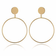 Load image into Gallery viewer, IPARAM 2020 New Big Circle Round Hoop Earrings for Women's Fashion Statement Golden Punk Charm Earrings Party Jewelry
