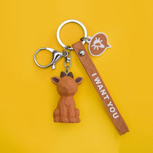 Load image into Gallery viewer, Creative Cartoon Geometric Faceted Dinosaur Panda Doll Keychain Couple Car Key Chain Backpack Hanging Gift
