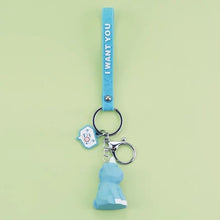 Load image into Gallery viewer, Creative Cartoon Geometric Faceted Dinosaur Panda Doll Keychain Couple Car Key Chain Backpack Hanging Gift
