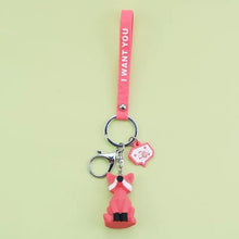 Load image into Gallery viewer, Creative Cartoon Geometric Faceted Dinosaur Panda Doll Keychain Couple Car Key Chain Backpack Hanging Gift
