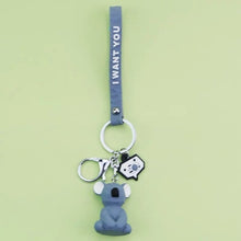 Load image into Gallery viewer, Creative Cartoon Geometric Faceted Dinosaur Panda Doll Keychain Couple Car Key Chain Backpack Hanging Gift
