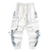 Load image into Gallery viewer, Cargo Pants Joggers Men Black Harem Pants Multi-pocket Ribbons Man Sweatpants Streetwear Casual Pants Elastic waist Male Trouser
