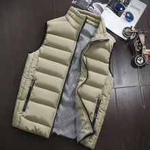 Load image into Gallery viewer, Brand Clothing Vest Jacket Mens New Autumn Warm Sleeveless Jacket Male Winter Casual Waistcoat Men Vest Plus Size Veste Homme
