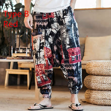 Load image into Gallery viewer, Baggy Cotton Linen Harem Pants Men Hip-hop Women Plus Size Wide Leg Trousers Casual Vintage Long Pants Pantalones Hombre 2020
