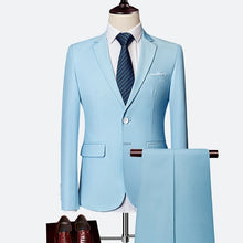Load image into Gallery viewer, Suit Male 3 Piece Set Business Men's Suits Blazers Large Size Boutique Suit Slim 2020 High-end Formal Fit Party Wedding Regular
