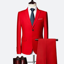 Load image into Gallery viewer, Suit Male 3 Piece Set Business Men's Suits Blazers Large Size Boutique Suit Slim 2020 High-end Formal Fit Party Wedding Regular
