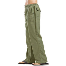 Load image into Gallery viewer, Mens Pants Cotton Linen Casual Pants for Men Summer Clothing Solid Straight Loose Men's Pants  streetwear ropa hombre #w
