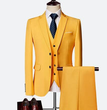 Load image into Gallery viewer, Suit Male 3 Piece Set Business Men's Suits Blazers Large Size Boutique Suit Slim 2020 High-end Formal Fit Party Wedding Regular
