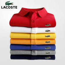 Load image into Gallery viewer, Men Summer Polo Shirt Brand Fashion Cotton Short Sleeve Polo Crocodile Shirts Male Solid Jersey Breathable Tops Tees 321
