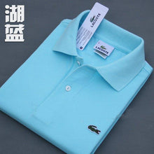 Load image into Gallery viewer, Men Summer Polo Shirt Brand Fashion Cotton Short Sleeve Polo Crocodile Shirts Male Solid Jersey Breathable Tops Tees 321
