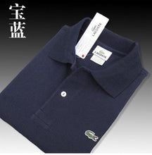 Load image into Gallery viewer, Men Summer Polo Shirt Brand Fashion Cotton Short Sleeve Polo Crocodile Shirts Male Solid Jersey Breathable Tops Tees 321
