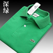 Load image into Gallery viewer, Men Summer Polo Shirt Brand Fashion Cotton Short Sleeve Polo Crocodile Shirts Male Solid Jersey Breathable Tops Tees 5566
