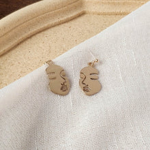 Load image into Gallery viewer, Punk Human Face Drop Earrings For Women Retro Abstract Hollow out Statement Hand Metal Fashion Dangle Earring Jewelry
