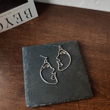 Load image into Gallery viewer, Punk Human Face Drop Earrings For Women Retro Abstract Hollow out Statement Hand Metal Fashion Dangle Earring Jewelry
