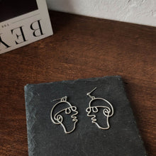 Load image into Gallery viewer, Punk Human Face Drop Earrings For Women Retro Abstract Hollow out Statement Hand Metal Fashion Dangle Earring Jewelry
