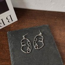 Load image into Gallery viewer, Punk Human Face Drop Earrings For Women Retro Abstract Hollow out Statement Hand Metal Fashion Dangle Earring Jewelry

