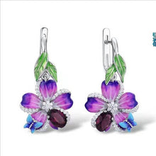 Load image into Gallery viewer, NPKDS 2 Style Elegant Birdie Ear Stud Earrings Rhinestone Dangle Long Tassels Earring for Women Hoop earrings Wedding Jewelry
