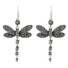 Load image into Gallery viewer, NPKDS 2 Style Elegant Birdie Ear Stud Earrings Rhinestone Dangle Long Tassels Earring for Women Hoop earrings Wedding Jewelry
